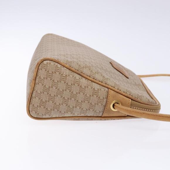 CELINE Macadam Canvas Shoulder Bag Pvc Beige Gold - Picture 4 of 12